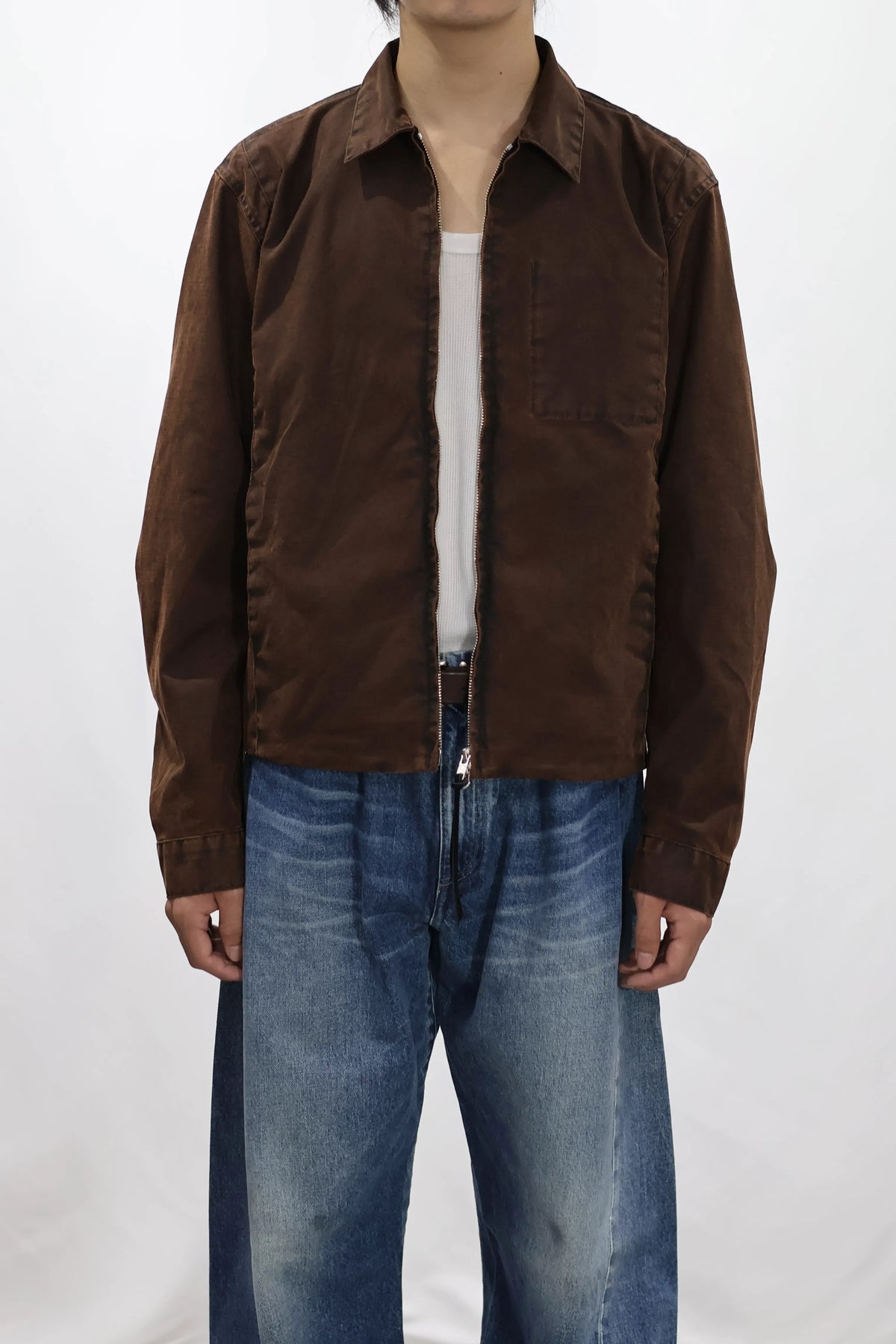 TANAKA - UTILITY JEAN JACKET - BROWN CANVAS