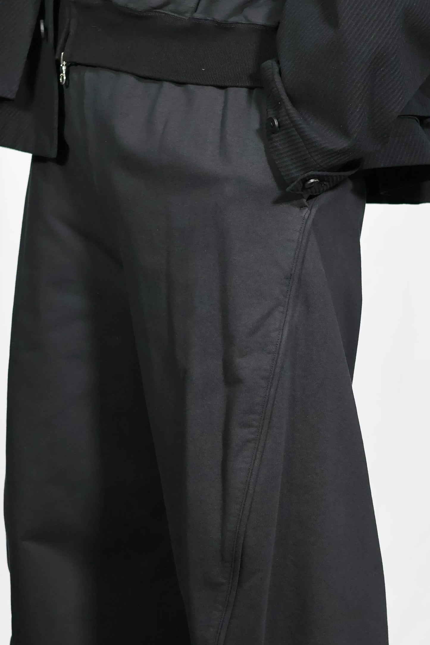 KANEMASA PHIL. - 36G Fine Sweat Draping Easy Pants - BLACK DYE