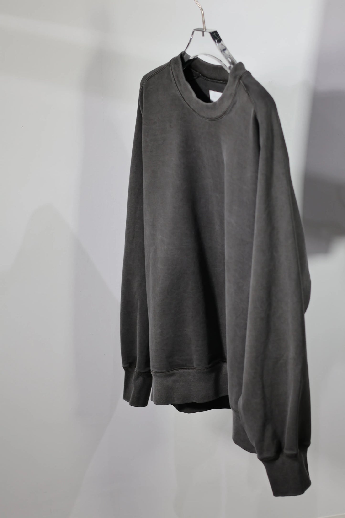 KANEMASA PHIL. - 36G Fine Sweat Freedom Sleeve Pullover - CHARCOAL PIGMENT