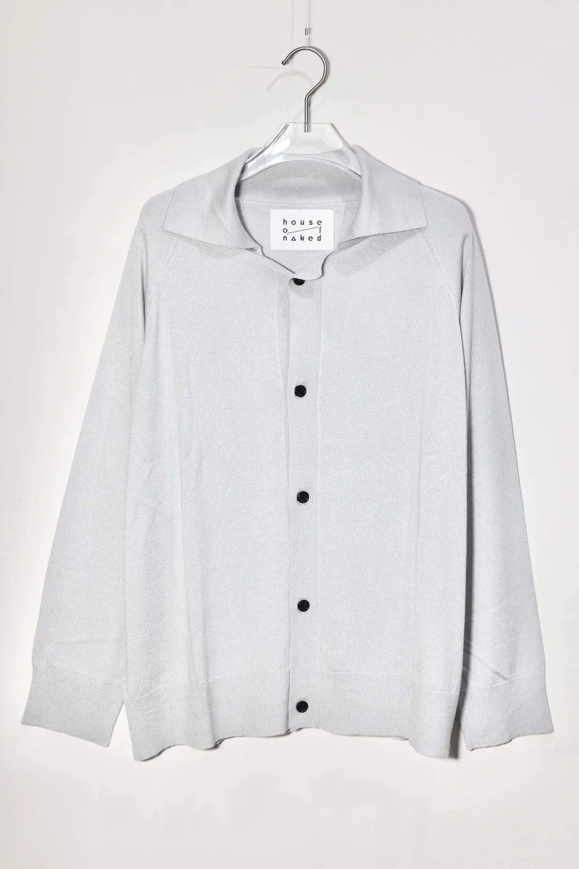 house of naked - SILK × CASHMERE CARDIGAN I - LIGHT GRAY
