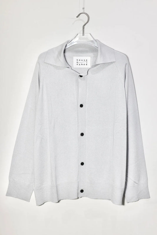 house of naked - SILK × CASHMERE CARDIGAN I - LIGHT GRAY