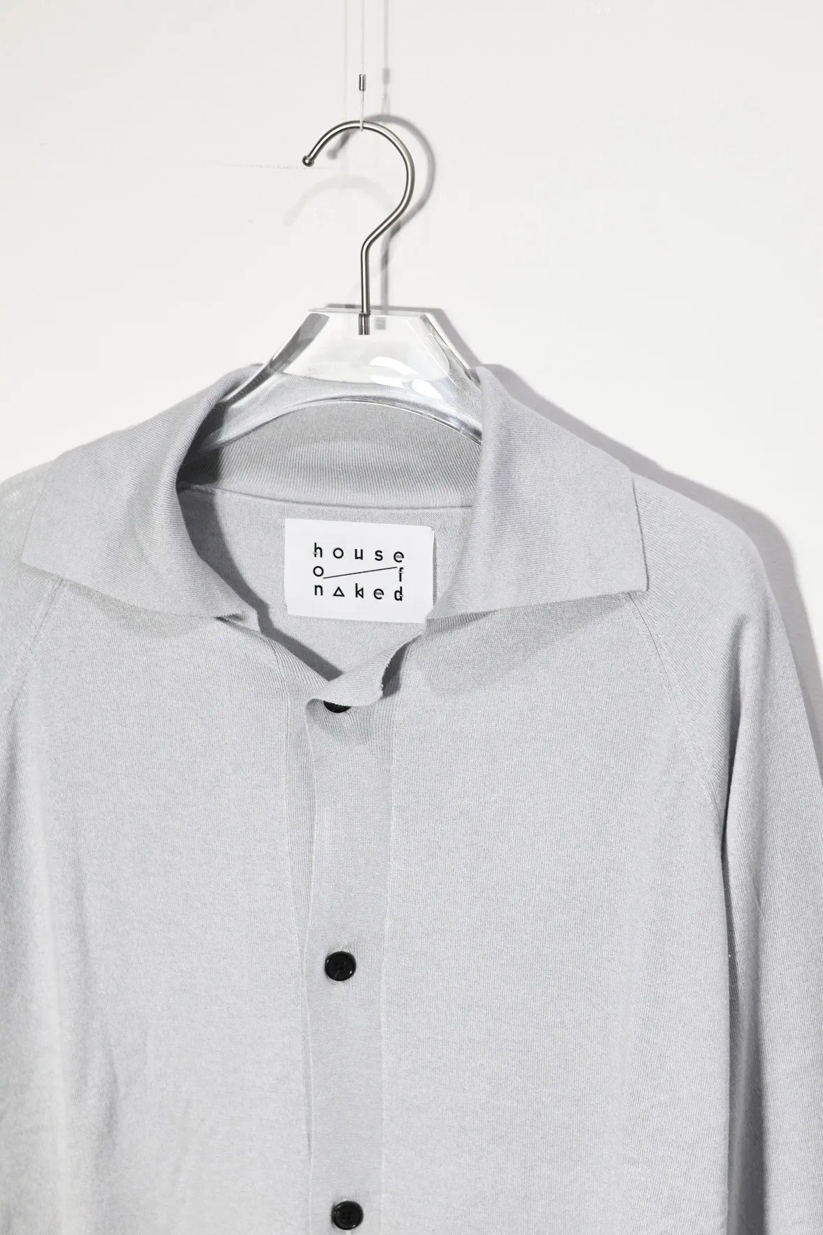 house of naked - SILK × CASHMERE CARDIGAN I - LIGHT GRAY