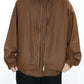 KANEMASA PHIL. - 36G ECONYL Embossed Blouson - BROWN