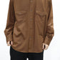 KANEMASA PHIL. - 36G ECONYL Embossed Ideal Shirt - BROWN