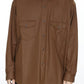 KANEMASA PHIL. - 36G ECONYL Embossed Ideal Shirt - BROWN