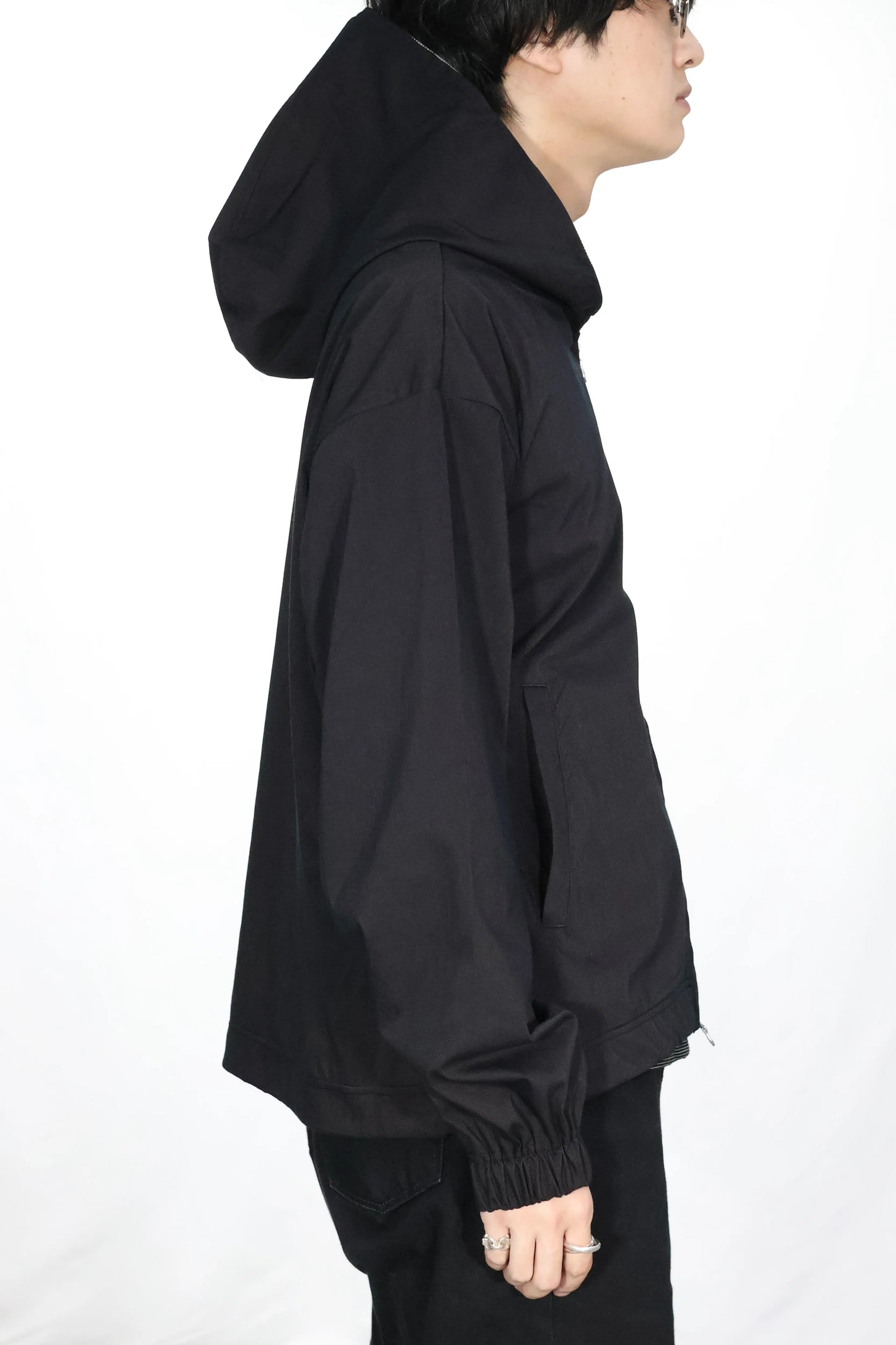 KANEMASA PHIL. - 46G Solaro Zip Hoodie - BLACK BROWN
