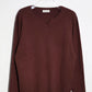 nakedgauge - KEY-NECK PULLOVER - BROWN