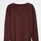 nakedgauge - KEY-NECK PULLOVER - BROWN