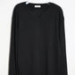 nakedgauge - KEY-NECK PULLOVER - BLACK