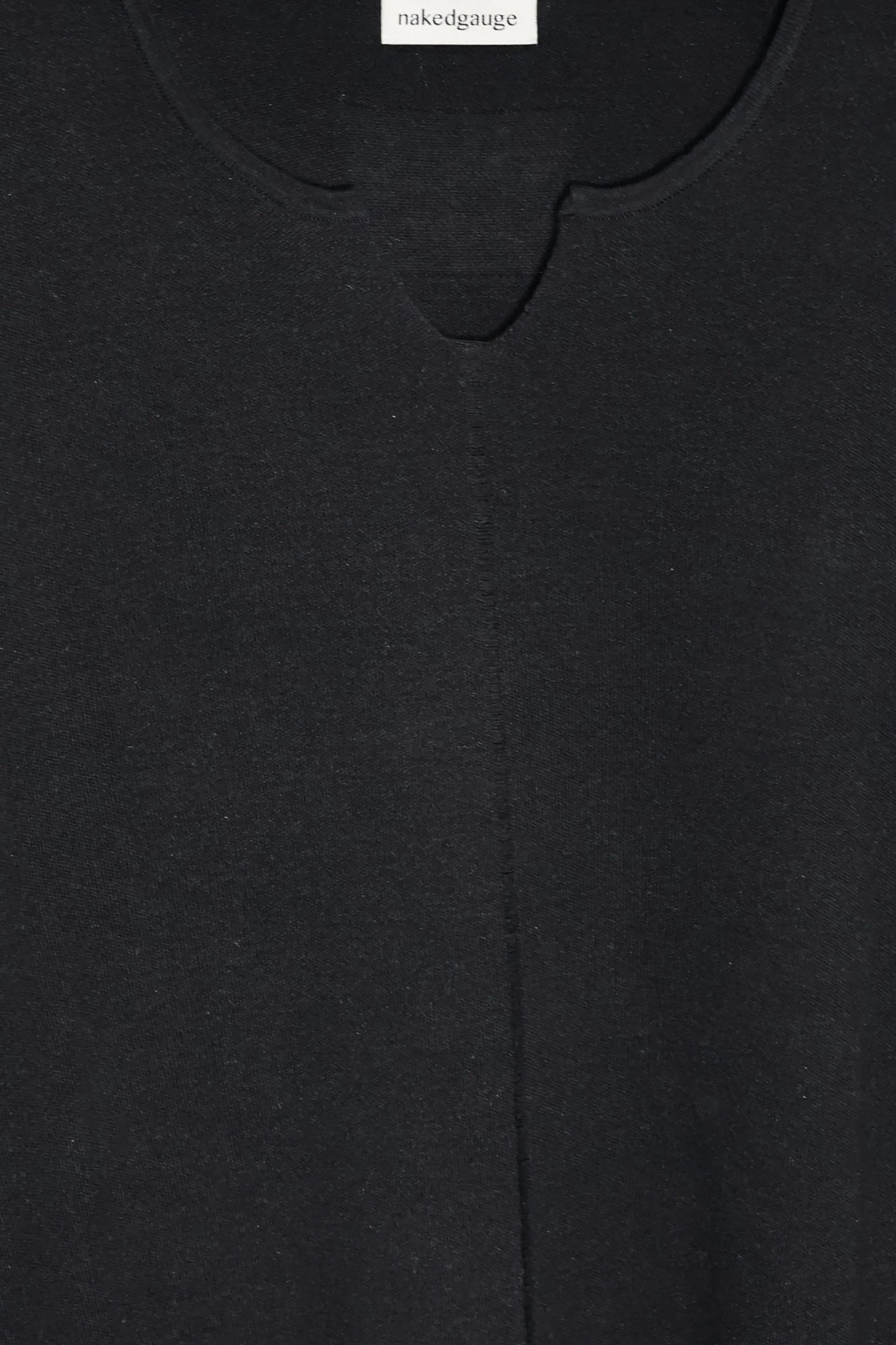 nakedgauge - KEY-NECK PULLOVER - BLACK
