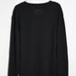 nakedgauge - KEY-NECK PULLOVER - BLACK
