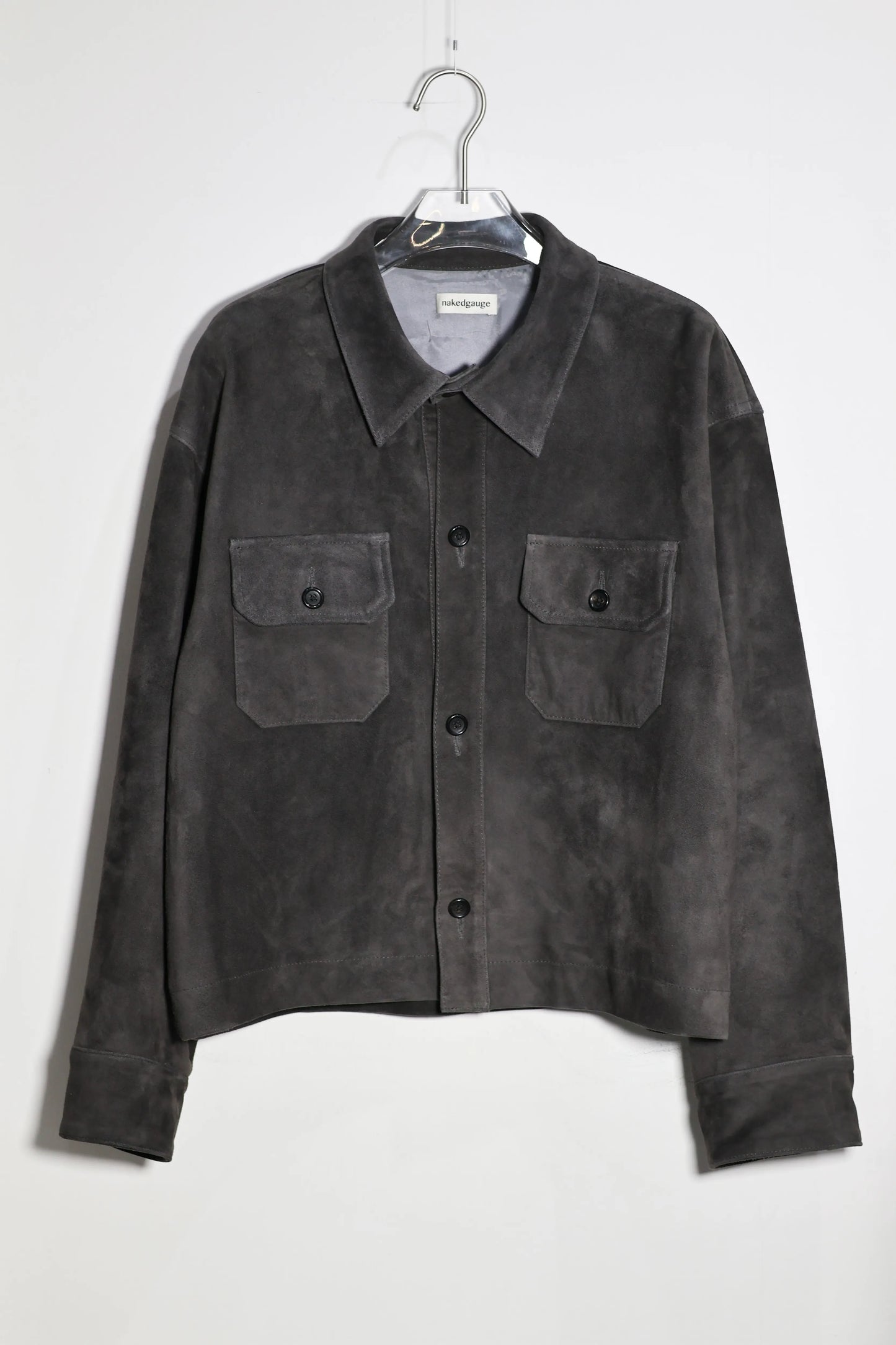 nakedgauge - GOAT SUEDE CPO JACKET - GRAY