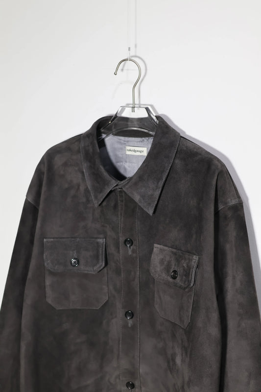 nakedgauge - GOAT SUEDE CPO JACKET - GRAY