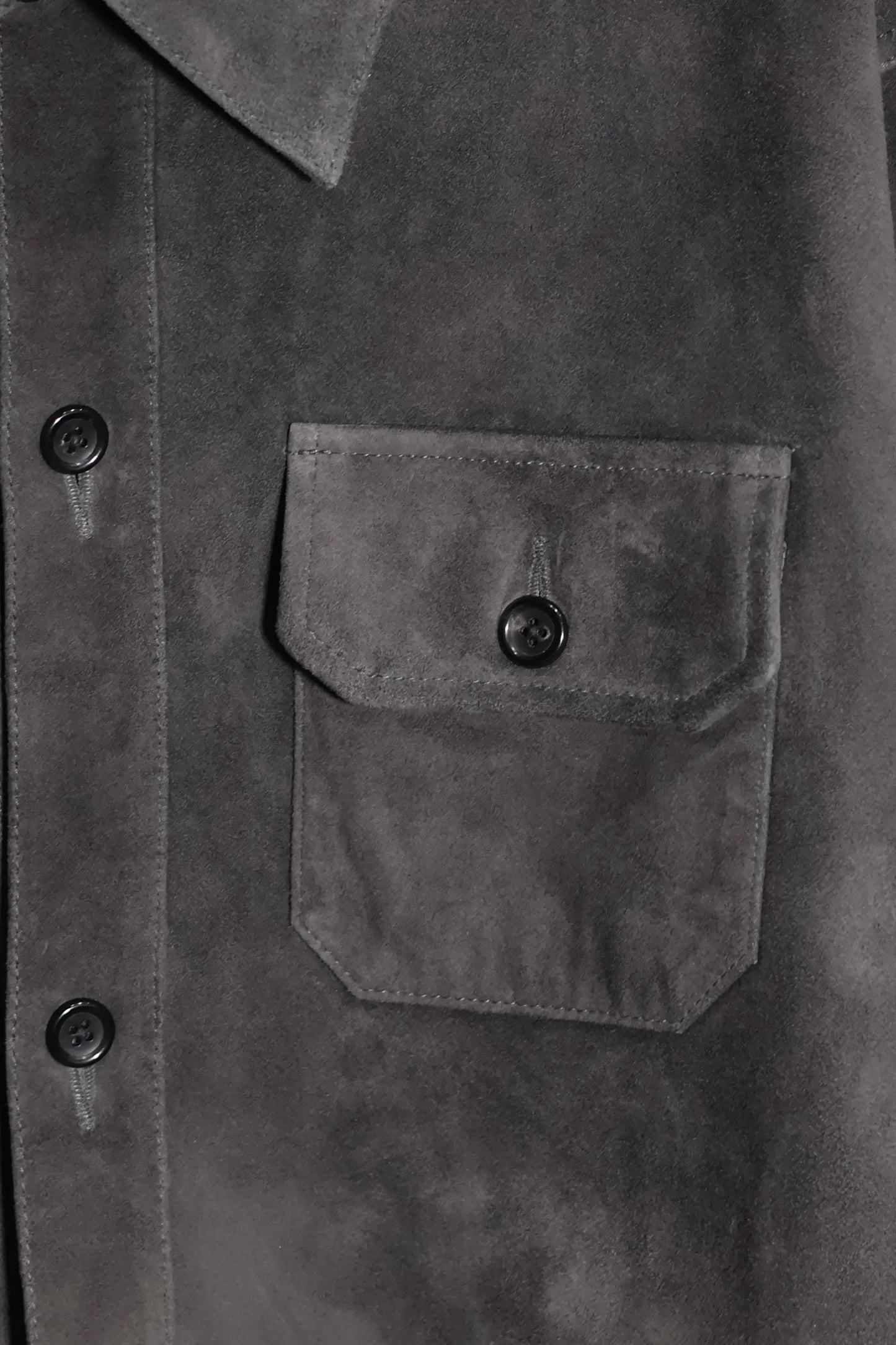 nakedgauge - GOAT SUEDE CPO JACKET - GRAY