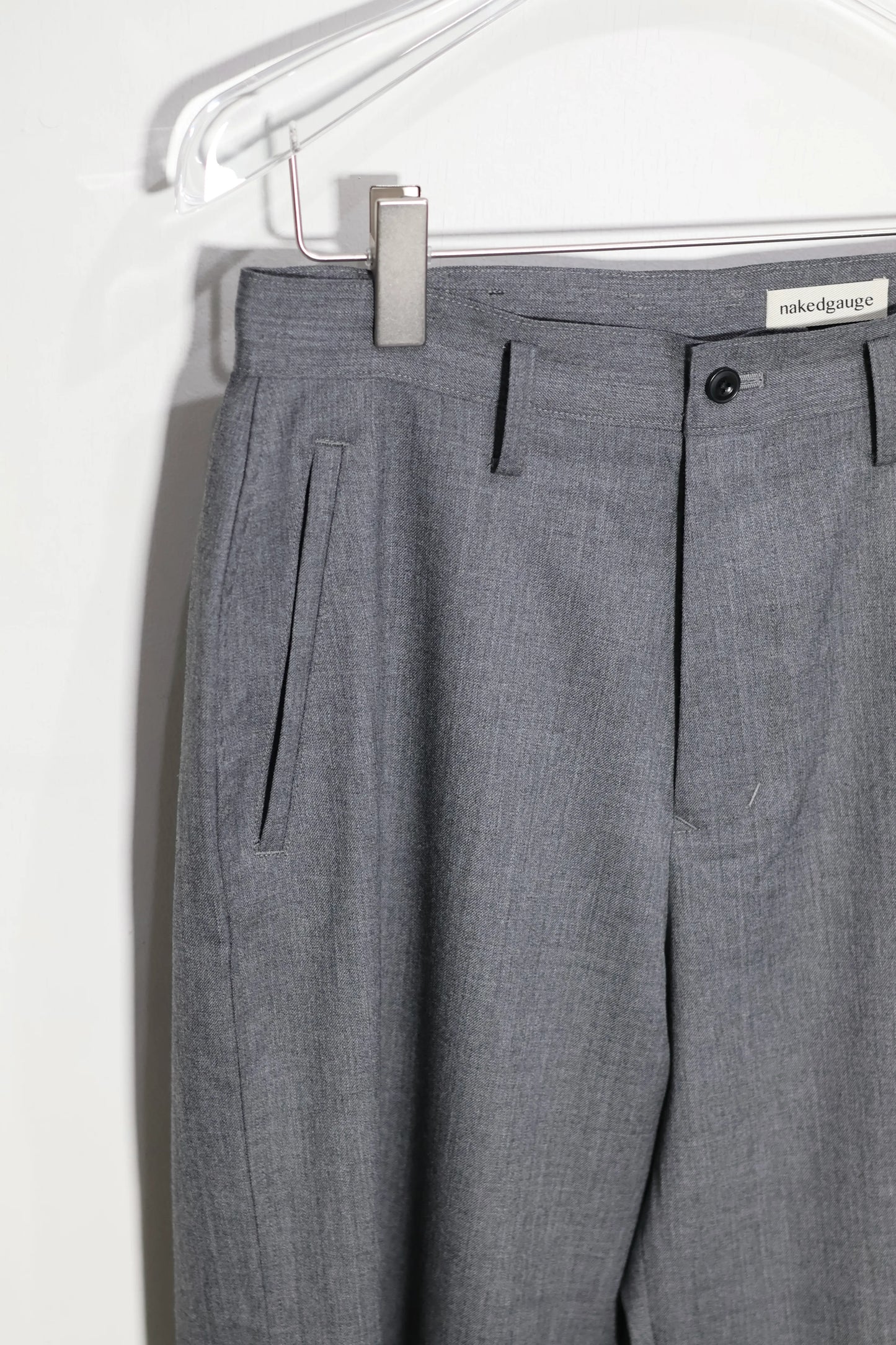 nakedgauge - WOOL GABARDINE ASHLEY SLACKS - GRAY