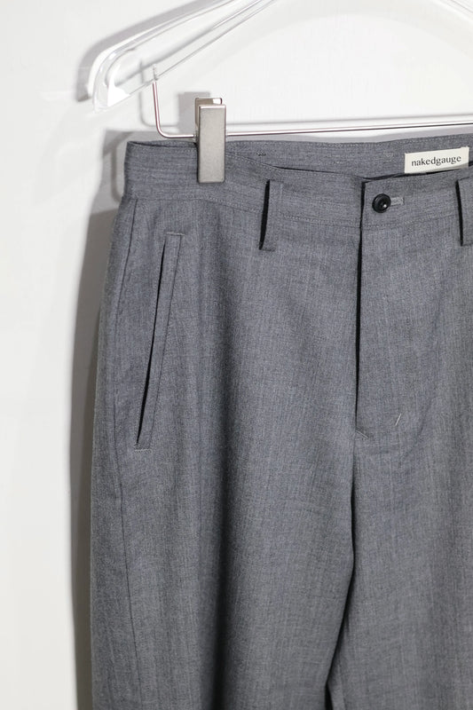 nakedgauge - WOOL GABARDINE ASHLEY SLACKS - GRAY