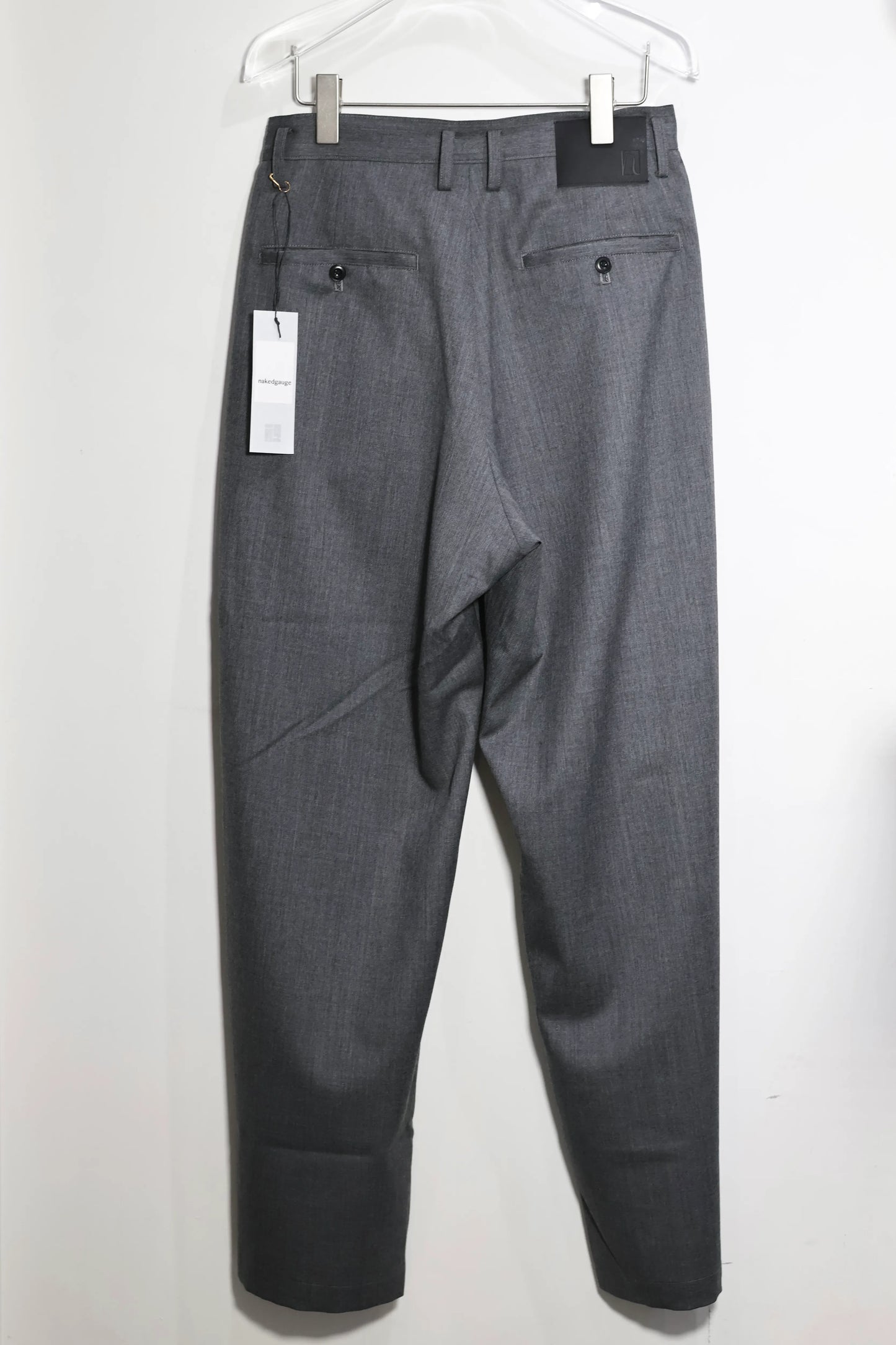 nakedgauge - WOOL GABARDINE ASHLEY SLACKS - GRAY
