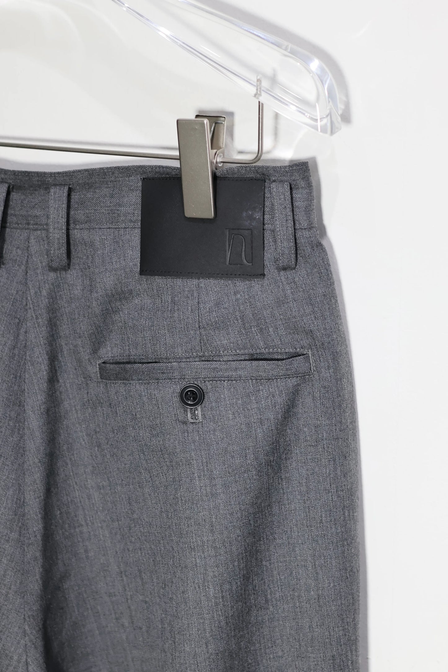 nakedgauge - WOOL GABARDINE ASHLEY SLACKS - GRAY