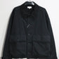 KANEMASA PHIL. - 36G Fine Sweat Work Jacket - BLACK DYE