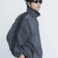 INSCRIRE - Fleece Loose Fit Track Jacket - DK.GREY