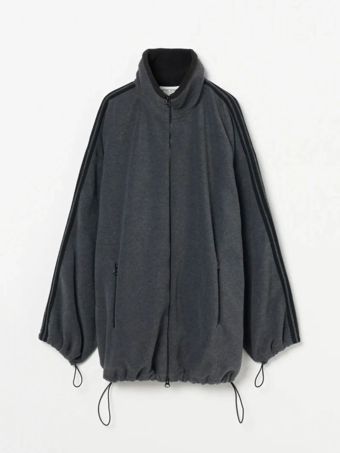 INSCRIRE - Fleece Loose Fit Track Jacket - DK.GREY