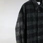 JOHN MASON SMITH / JANE SMITH - COTTON FLANNEL NEEDLE PUNCH OVERSIZED REGULAR COLLAR SHIRTS - GRAY