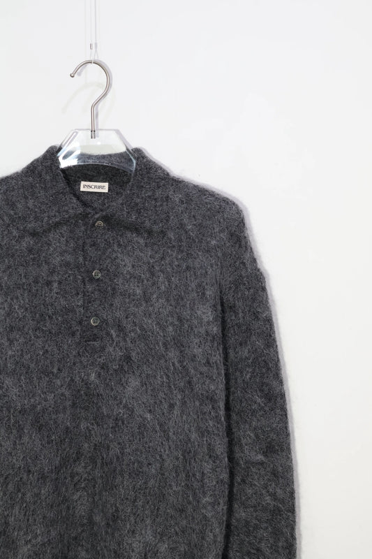 INSCRIRE - Mohair Polo - CHARCOAL