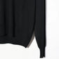 house of naked - SILK × CASHMERE V-NECK CREWNECK KNIT - BLACK