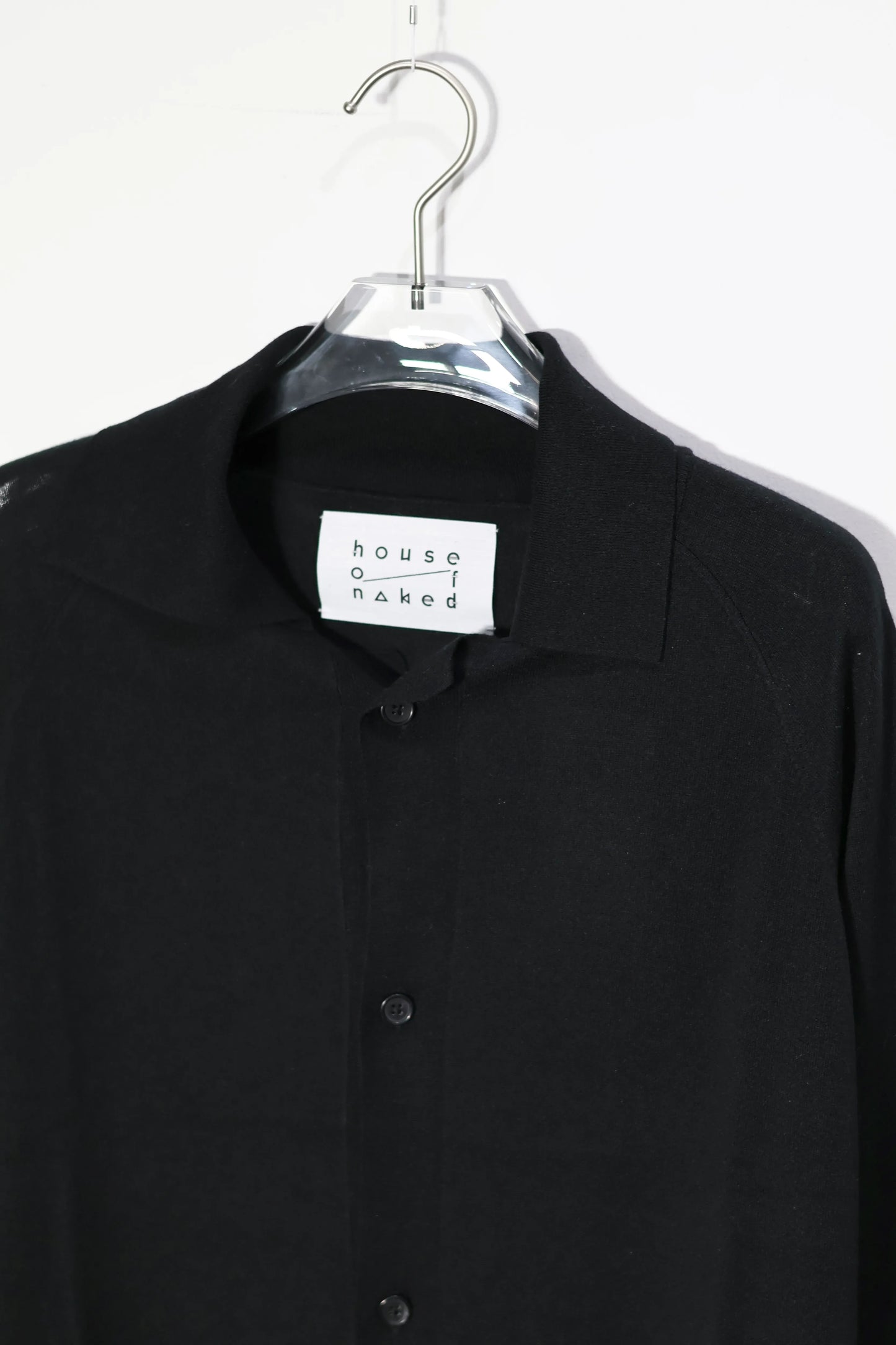 house of naked - SILK × CASHMERE CARDIGAN I - BLACK