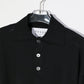 house of naked - SILK × CASHMERE 80POLO SS - BLACK