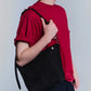 SimplyComplicated - JUTE CANVAS MINI BAG - BLACK