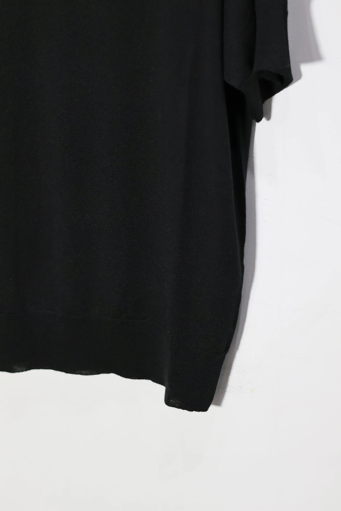house of naked - SILK × CASHMERE 80POLO SS - BLACK