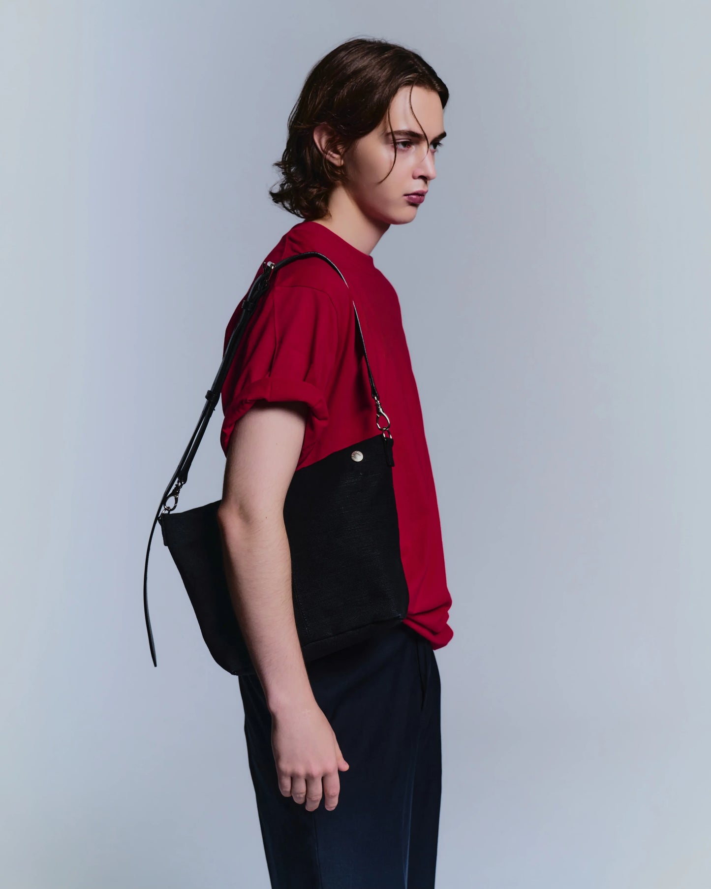 SimplyComplicated - JUTE CANVAS MINI BAG - BLACK
