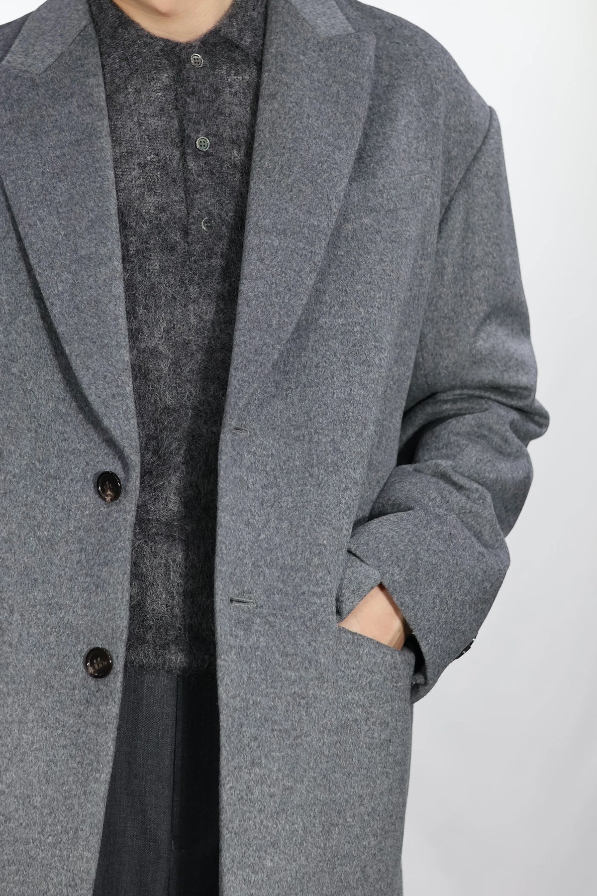INSCRIRE - Cashmere Over Jacket - GREY