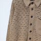 nakedgauge - HAND KNITTING MESH SHIRT - GREIGE