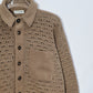 nakedgauge - HAND KNITTING MESH SHIRT - GREIGE