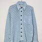 nakedgauge - HAND KNITTING MESH SHIRT - STEEL BLUE