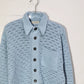 nakedgauge - HAND KNITTING MESH SHIRT - STEEL BLUE