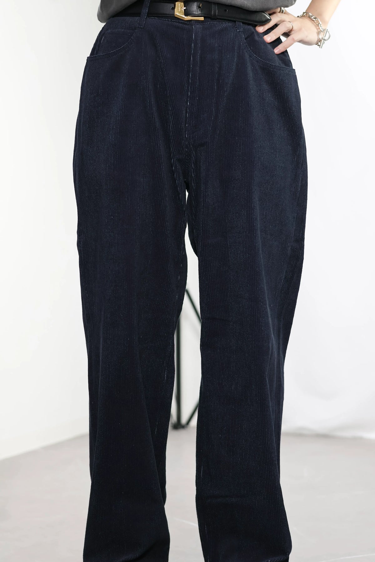 nakedgauge - INDIGO CORDUROY ASHLEY PANTS - INDIGO
