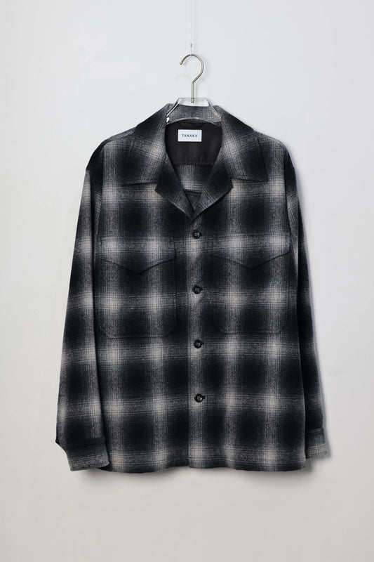 TANAKA - DOUBLE POCKET SHIRT - BLACK OMBRE