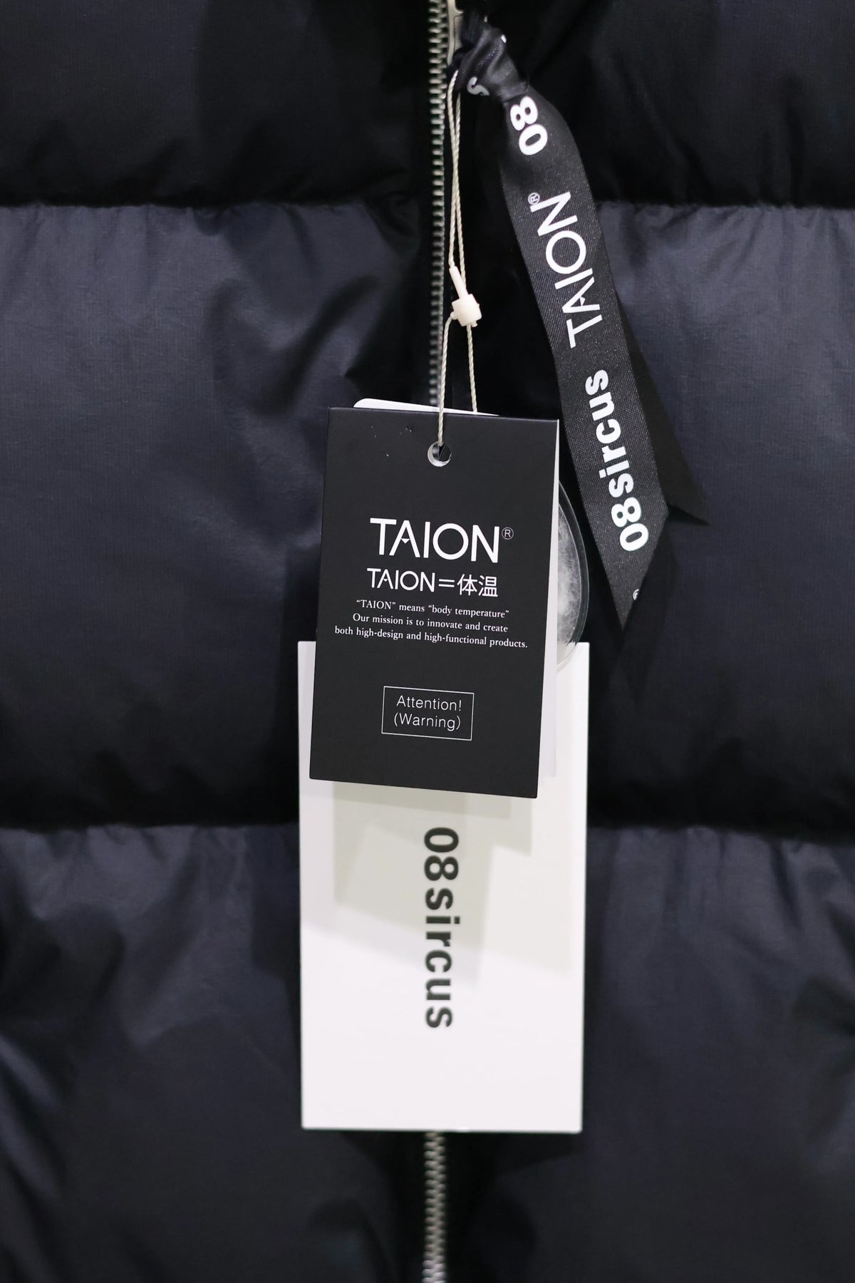 08sircus x TAION - Down detachable bomber - BLACK