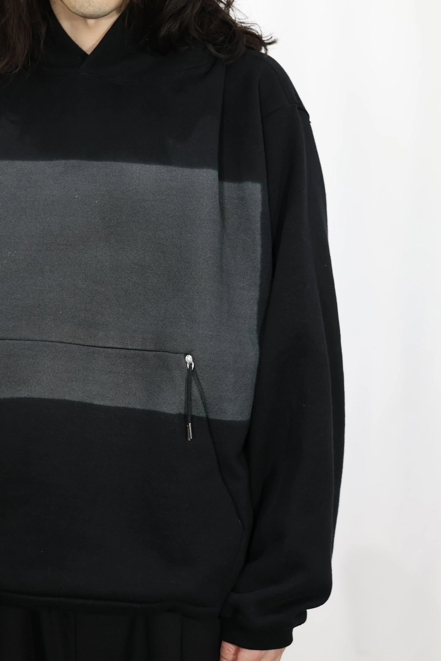 TANAKA - THE SWEAT HOODIE - BLACK(FLOWER)