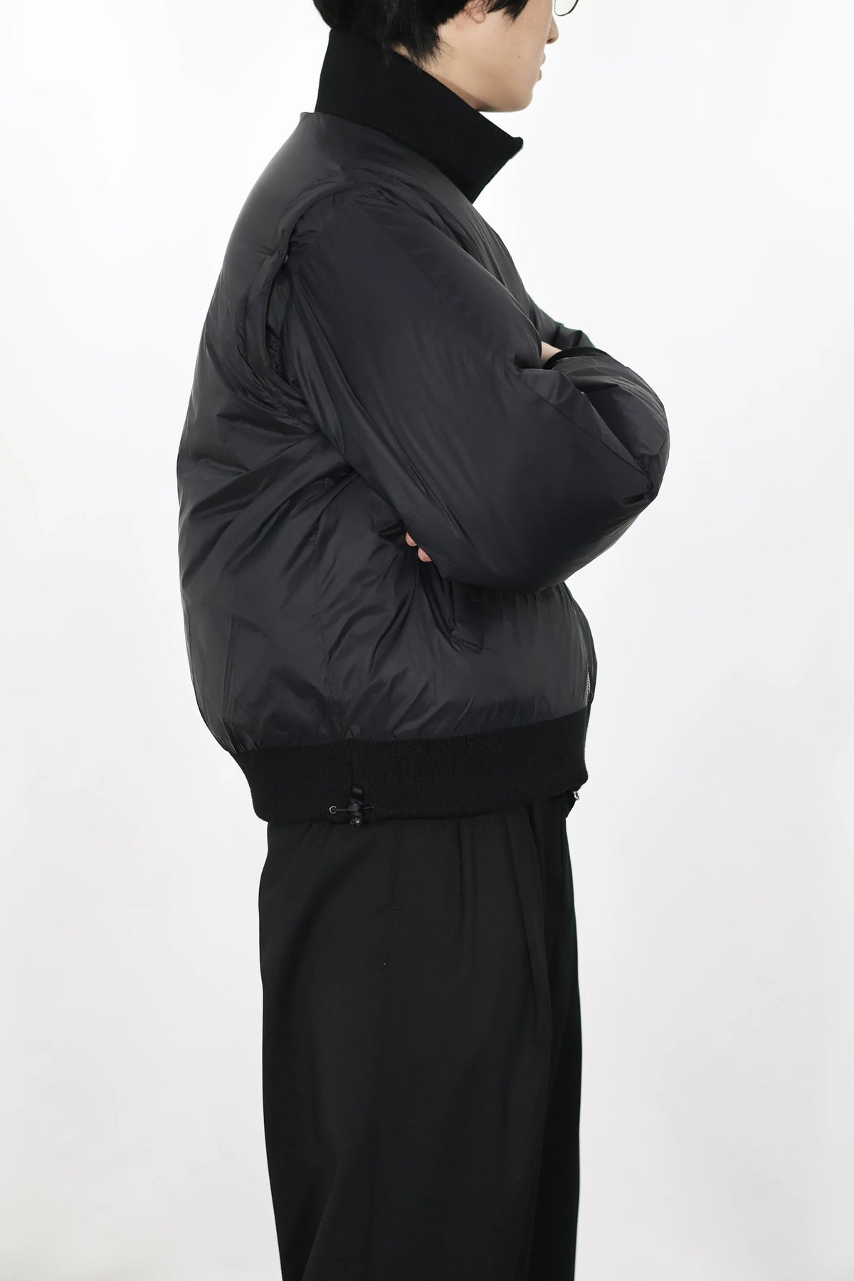 08sircus x TAION - Down detachable bomber - BLACK
