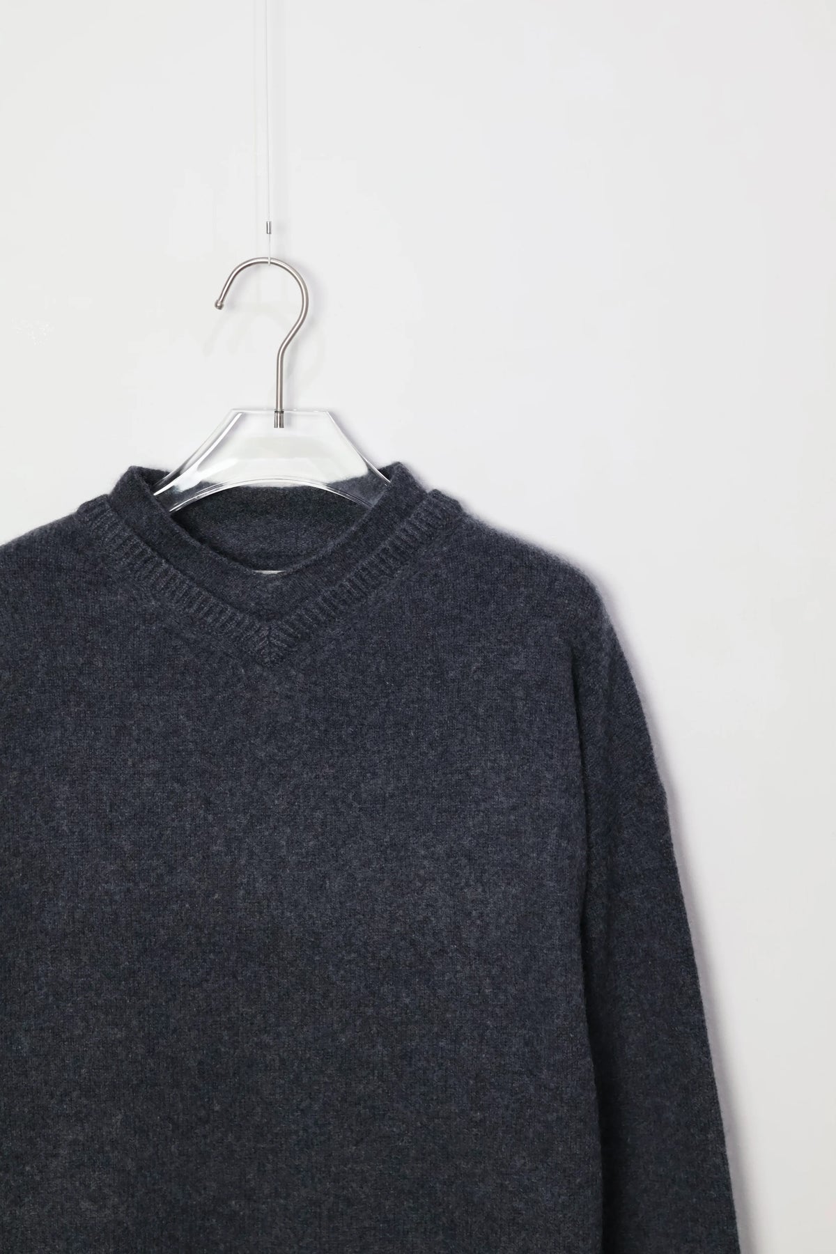 nakedgauge - COMFORT TOUCH DOUBLE COLLAR PULLOVER - CHARCOAL GRAY