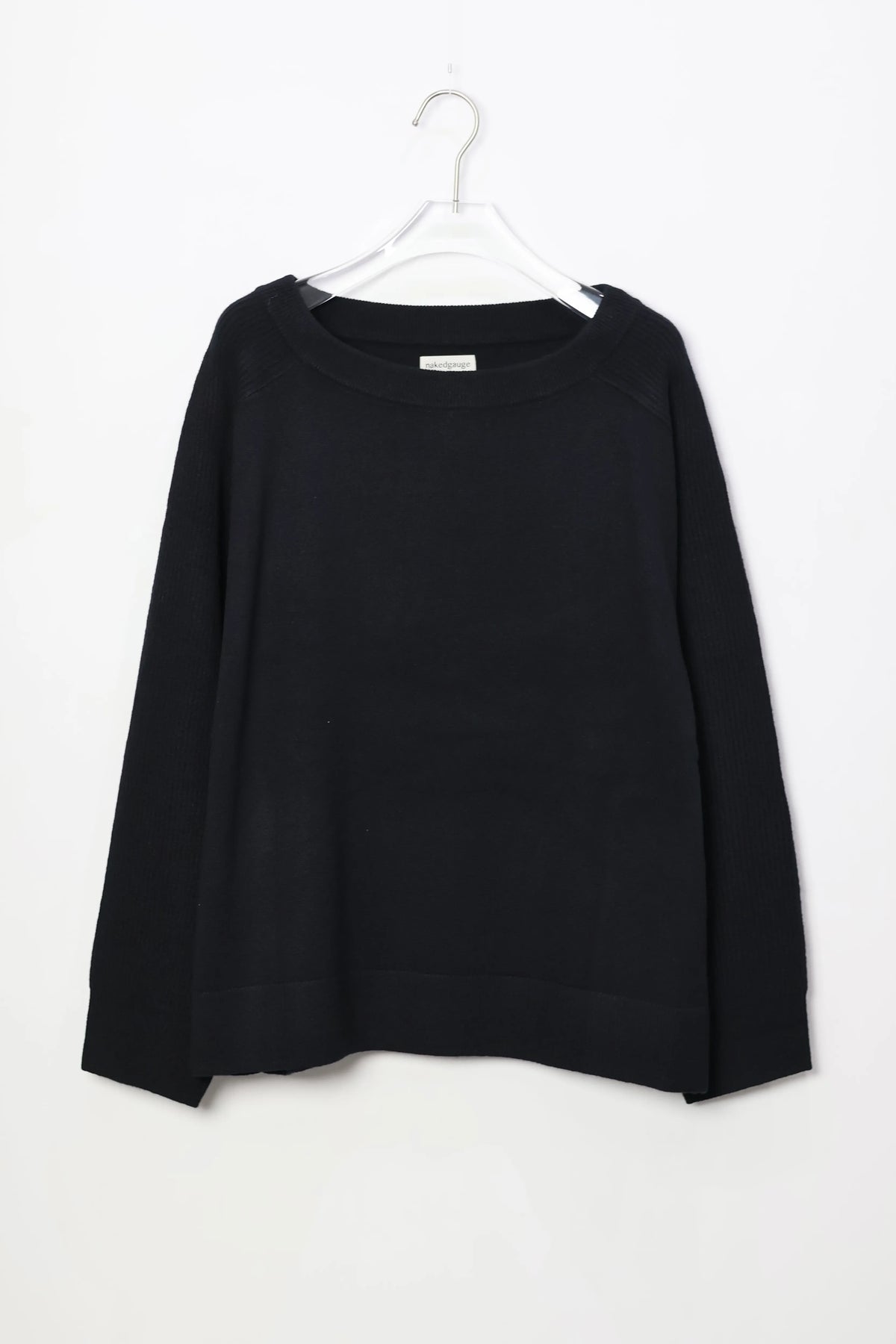 nakedgauge - MERINO WOOL PULLOVER - BLACK