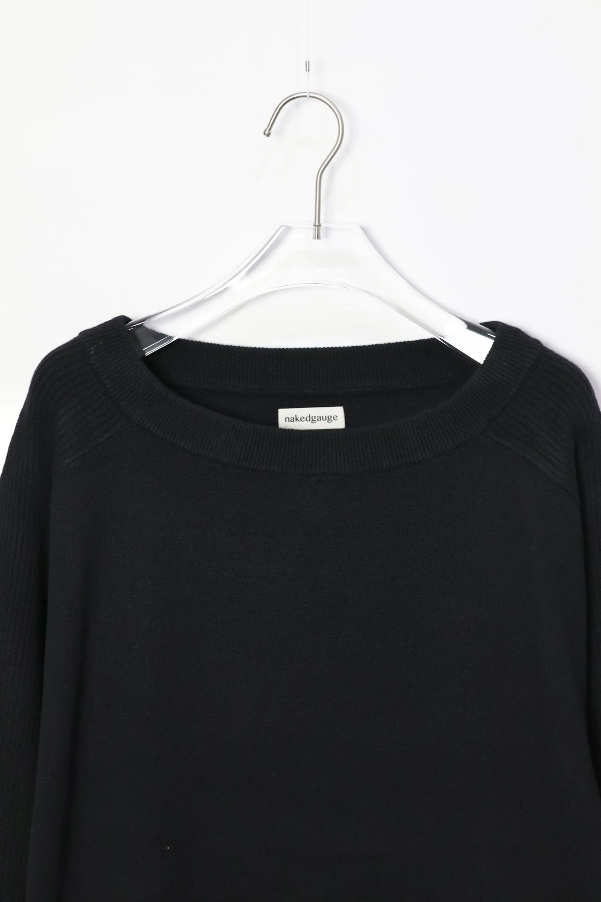 nakedgauge - MERINO WOOL PULLOVER - BLACK