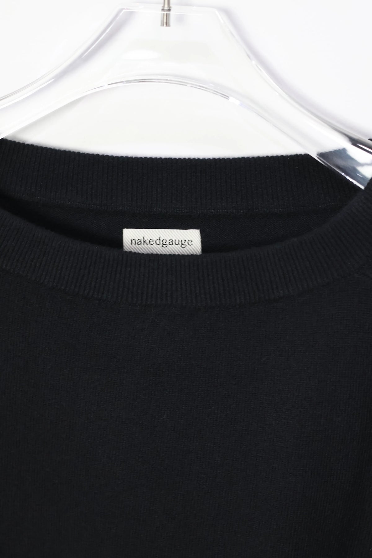 nakedgauge - MERINO WOOL PULLOVER - BLACK