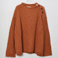nakedgauge - COTTON LINEN LOOSE FIT SWEATER - BROWN
