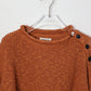 nakedgauge - COTTON LINEN LOOSE FIT SWEATER - BROWN