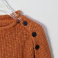 nakedgauge - COTTON LINEN LOOSE FIT SWEATER - BROWN
